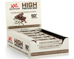 XXL Nutrition - High Protein Bar 2.0 - Eiwitrepen, Eiwit Reep, Proteïne Bars - Vanilla Chocolate - 20 Pack