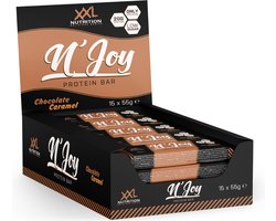 XXL Nutrition - N'Joy Protein Bar 15-Pack - Eiwitrepen & -snacks, Proteïne repen - Smeuïge Eiwit Reep én Hoog in Eiwit - Chocolade Caramel