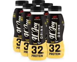 XXL Nutrition - N'Joy Protein Drink 6-Pack - Banaan - Kant en Klare Eiwitshake, Proteïne Supplement - 80% Caseïne & 20% Whey