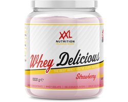 XXL Nutrition - Whey Delicious - Aardbei Banaan - Wei Eiwitpoeder met BCAA & Glutamine, Proteïne poeder, Eiwit shake, Whey Protein - 2500 gram