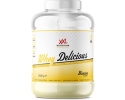 XXL Nutrition - Whey Delicious - Banaan - Wei Eiwitpoeder met BCAA & Glutamine, Proteïne poeder, Eiwit shake, Whey Protein - 2500 gram