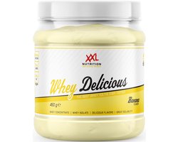 XXL Nutrition - Whey Delicious - Banaan - Wei Eiwitpoeder met BCAA & Glutamine, Proteïne poeder, Eiwit shake, Whey Protein - 450 gram