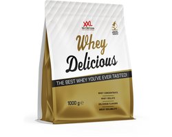 XXL Nutrition - Whey Delicious - Chocolade - Wei Eiwitpoeder met BCAA & Glutamine, Proteïne poeder, Eiwit shake, Whey Protein - 1000 gram (Zak)