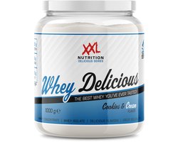 XXL Nutrition - Whey Delicious - Cookies & Cream - Wei Eiwitpoeder met BCAA & Glutamine, Proteïne poeder, Eiwit shake, Whey Protein - 1000 gram