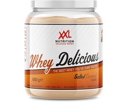 XXL Nutrition - Whey Delicious - Salted Caramel / Karamel Zeezout - Wei Eiwitpoeder met BCAA & Glutamine, Proteïne poeder, Eiwit shake, Whey Protein - 1000 gram