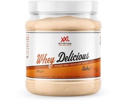 XXL Nutrition - Whey Delicious - Salted Caramel / Karamel Zeezout - Wei Eiwitpoeder met BCAA & Glutamine, Proteïne poeder, Eiwit shake, Whey Protein - 450 gram