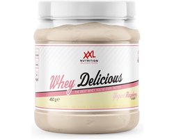 XXL Nutrition - Whey Delicious - Yoghurt Raspberry - Wei Eiwitpoeder met BCAA & Glutamine, Proteïne poeder, Eiwit shake, Whey Protein - 450 gram