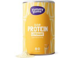 Yummygums - Clear protein limonade poeder - suikervrij - tropical smaak - eiwitsupplement in poedervorm vegan - 224g