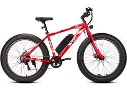 Avon X6 250w E-bike Fatbike 250w Motor 26 Inch Rood Gratis Rijklaar Bezorgd