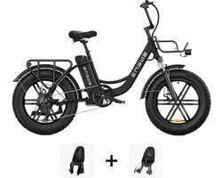 Black Friday Family Deal! | ENGWE L20 - Zwart + Kinderzitjes - 250W - Elektrische Fatbike