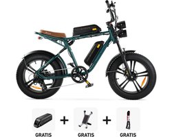 Black Friday Super Deal! | ENGWE M20 - Groen + Dubbele Accu + Kettingslot + telefoonhouder - 250W - Elektrische Fatbike