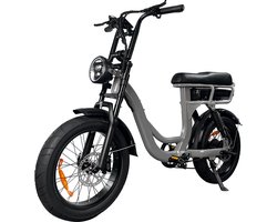 Comfort Inz EB8 - Fatbike - E Bike - Elektrische Fiets - 250W - 17.5 Ah - Hydraulische Remmen -Inc. Alarm en kettingslot - Grijs