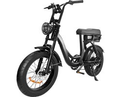 Comfort Inz EB8 - Fatbike - E Bike - Elektrische Fiets - 250W - 17.5 Ah - Hydraulische Remmen -Inc. Alarm en kettingslot - Zwart