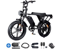 Ebikekopen.com Fatbike - CS20 - Rijklaar - Hydraulische remmen - Legaal - Rijklaar - Telefoonhouder - Alarm - Zwart