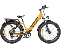 ENGWE E26 ST Elektrische Fatbike - E-bike - Lage Instap - 26 Inch - 250W Motor - 7 Versnellingen - 140 km Actieradius - Hydraulische Schijfremmen - Geel