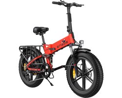 ENGWE Engine X 250W Motor Opvouwbare Ebike Fat Tire Elektrische fiets 13Ah Batterij 25 km / u Max. Snelheid 100 km Bereik Rood