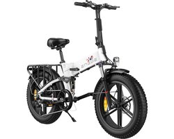 ENGWE Engine X 250W Motor Opvouwbare Ebike Fat Tire Elektrische fiets 13Ah Batterij 25 km / u Max. Snelheid 100 km Bereik Wit