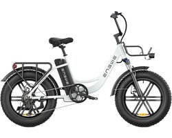 ENGWE L20 Elektrische Fatbike - E-bike - 20 Inch - 250W Motor - 7 Versnellingen - 140 km Actieradius - Mechanische Schijfremmen - Wit