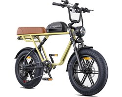 ENGWE M1 Elektrische Fatbike - Enkele Accu - 20 Inch - 250W Motor - 7 Versnellingen - 90 km Actieradius - Hydraulische Schijfremmen - Geel