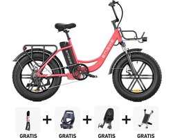 Family Bundle Deal! | ENGWE L20 - Roze - 250W - Elektrische Fatbike