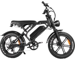 Fatbike V20 [Nieuwste 2024 Model] - E bike - Bluetooth - Met Extra remblokje - Zwart - Elektrische Fatbike - E-Fatbike - 7 versnellingen