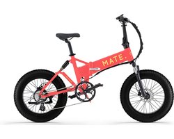 MATE X - 250W Caribbean Coral - E-Fatbike - 120km range - Hydraulische remmen - Opvouwbaar - Kleur display