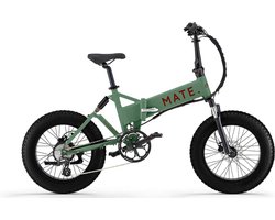 MATE X - 250W Dusty Army - E-Fatbike - 120km range - Hydraulische remmen - Opvouwbaar - Kleur display