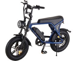 OUXI C80 Elektrische Mini Fatbike - 16 Inch - 250W Motor - 7 Versnellingen - 50 km Actieradius - Mechanische Schijfremmen - Donkerblauw