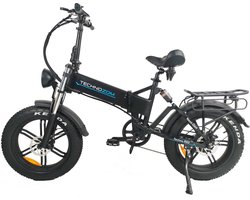 Techno RX2 - 2024 model - Elektrische opvouwbare fiets - Rijklaar - Elektrische Fatbike - Fatbikes - E-Bike - 25 km/u - 250W BAFANG motor - 7 Versnellingen - Voor en Achter veringen - Compleet met slot + alarm + reistas + telefoonhouder - Zwart