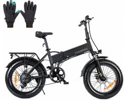 Touroll S1 Elektrische Fat Bike met 20'×4.0' dikke banden, 60Nm koppel, 15.6Ah accu, Shimano 7 versnellingen