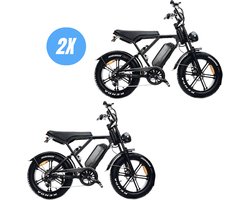 Vilolux® Fatbike electrisch - Fatbike H9 PRO - 2X - Legaal - Rijklaar - Niet opvoerbare fatbikes - 2 Jaar garantie - Telefoontasje - Hydraulische remmen - Alarm - Zwart