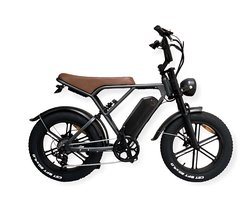 Vilolux® Fatbike electrisch - Fatbike H9 PRO - Legaal - Rijklaar - Niet opvoerbare fatbikes - 2 Jaar garantie - Telefoontasje - Hydraulische remmen - Alarm - Bruin zadel