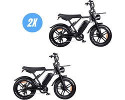 Vilolux® Fatbike electrisch - Fatbike H9 PRO - Voorrek - 2X - Legaal - Rijklaar - Niet opvoerbare fatbikes - 2 Jaar garantie - Telefoontasje - Hydraulische remmen - Alarm - Zwart