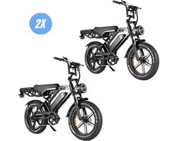 Vilolux® Fatbike electrisch - Fatbike V20 PRO - Achterzit - 2X - Legaal - Rijklaar - Niet opvoerbare fatbikes - 2 Jaar garantie - Telefoontasje - Hydraulische remmen - Alarm - Zwart