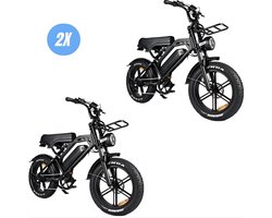 Vilolux® Fatbike electrisch - Fatbike V20 PRO - Voorrek - 2X - Legaal - Rijklaar - Niet opvoerbare fatbikes - 2 Jaar garantie - Telefoontasje - Hydraulische remmen - Alarm - Zwart