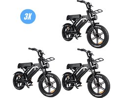 Vilolux® Fatbike electrisch - Fatbike V20 PRO - Voorrek - 3X - Legaal - Rijklaar - Niet opvoerbare fatbikes - 2 Jaar garantie - Telefoontasje - Hydraulische remmen - Alarm - Zwart