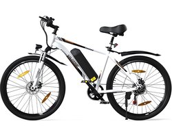 Colorway BK15 Elektrische fiets - Ebike - 26" - 36V15AH - tot 35-90 km - 7 versnellingen - Wit