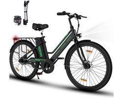 ELEKGO Elektrische Fiets EG08S - 26 Inch City Commuter EBike met Afneembare Lithium Batterij - E-Bike met 250W Motor - Damesfiets - IP54 Waterdicht