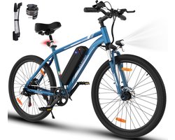 ELEKGO Elektrische Fiets EG15 - 26 Inch City Commuter EBike met Afneembare 36V 12Ah Lithium Batterij - Mountain E-Bike met 250W Motor - 7 Versnellingen - IP54 Waterdicht