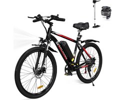 Evercross Elektrische Fiets EK15 - 26 Inch City Commuter EBike met Afneembare 36V 12Ah Lithium Batterij - Mountain E-Bike met 250W Motor - 7 Versnellingen - IP54 Waterdicht