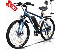 Hitway Elektrische Fiets BK15 | 26 inch E-Bike | 250W&36V verwijderbare lithiumbatterij | 7-versnellingen Elektrische mountainbike |Blauw