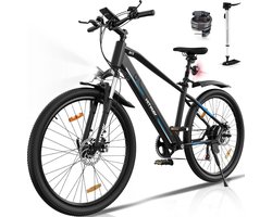 Hitway Elektrische Fiets BK7S | Electric Mountain Bike | Off-Road E-bike | 250W Motor | 12 Ah | Zwart