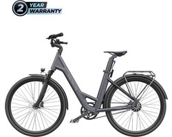 ADO - Air 28 - allround elektrische stadsfiets - Samsung batterij - Carbon Belt – Koppelsensor - verstelbare voorvork – Donkergrijs