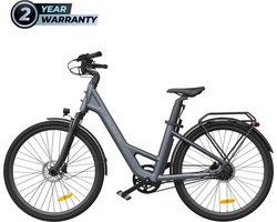 ADO - Air 28 Pro - allround elektrische stadsfiets -Bafang motor - Samsung batterij - Carbon Belt – Auto Koppelsensor - verstelbare voorvork –Donker grijs