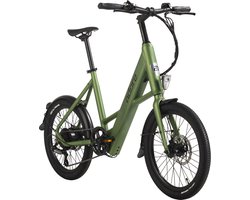 Adore Fiets (elektrisch) ADORE E-Citybike 20” aluminium compacte fiets C-200 Compact Bike achtermotor 45NM / 10,4Ah metallic groen mat - 42 cm