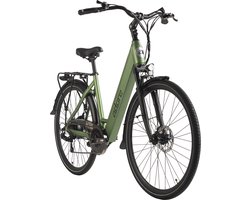 Adore Fiets (elektrisch) ADORE E-Citybike 28" aluminium stadsfiets CV-180 achtermotor 45NM / 12,8Ah Mei groen mat - 48 cm