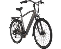 Adore Fiets (elektrisch) ADORE E-Citybike 28" aluminium stadsfiets CV-190 achtermotor 45NM / 12,8Ah antraciet mat - 53 cm