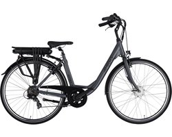 AMIGO E-Alvor D1 Elektrische Fiets - E-bike 28 Inch 49 cm - 7 Versnellingen - V-Brakes - 468Wh Accu - Matgrijs