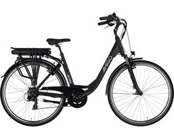 AMIGO E-Altura D2 Elektrische Fiets met Achterwielmotor - E-bike 28 Inch - 49 cm - 7 Versnellingen - V-Brakes - 468Wh Accu - Matzwart