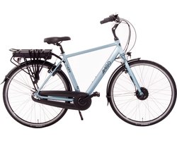 Amigo E-City S1 - Elektrische Stadsfiets voor Heren - 28 Inch 54 cm - 3 Versnellingen - Matblauw